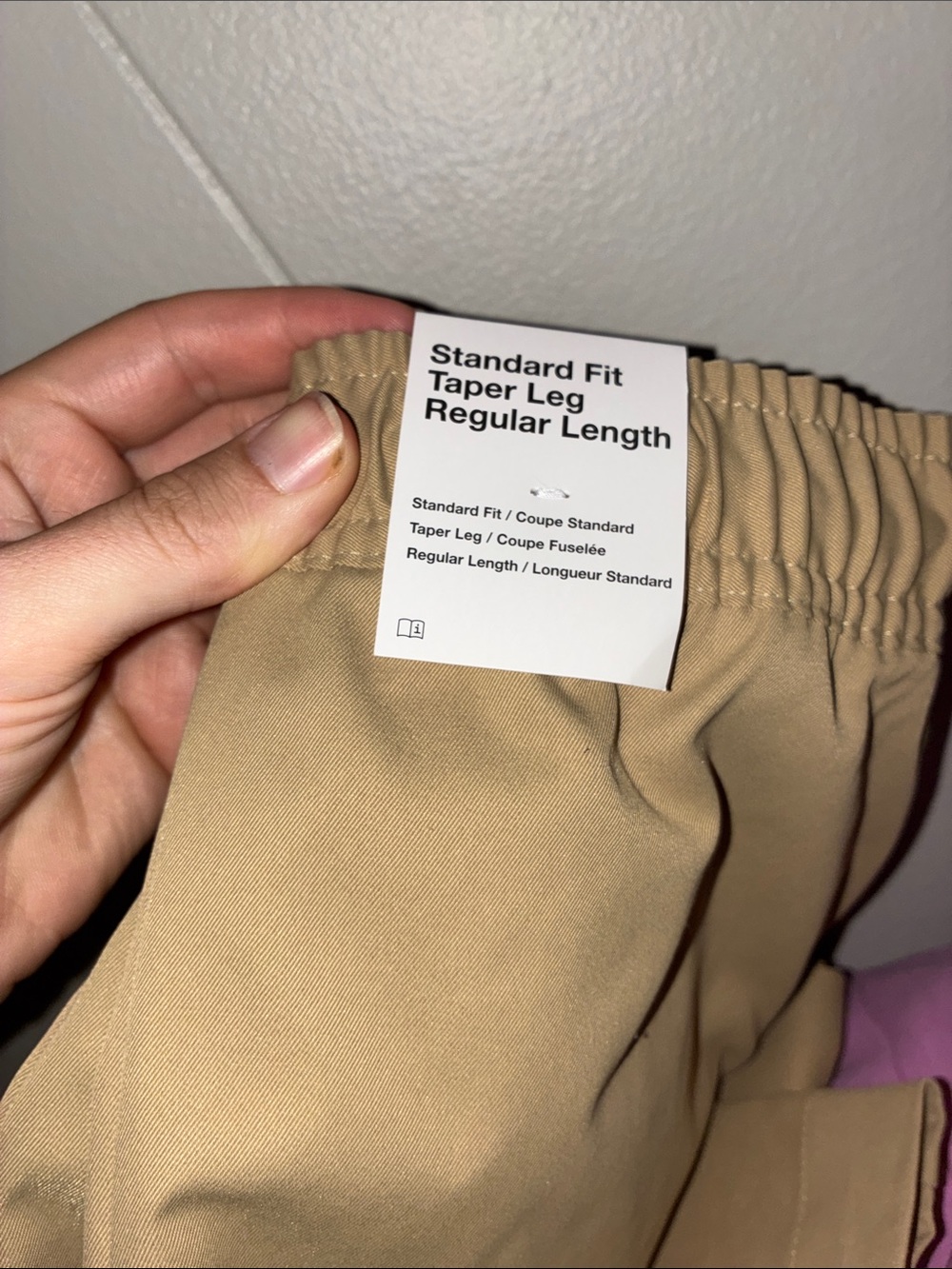 Nike Men's Tan Chinos Standard Fit Taper Leg